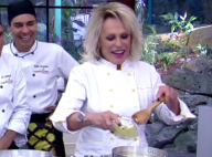 Ana Maria Braga deixa cair mosca em calda de bolo: 'Era um queimadinho do fundo'