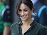 Camisa de seda e saia midi: veja look social de Meghan Markle em evento. Fotos