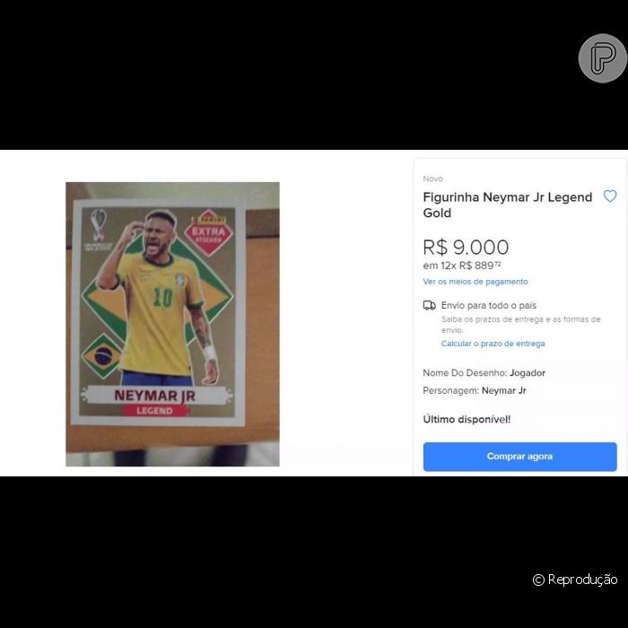 Figurinha especial de Neymar é vista sendo vendida a R 9 mil Purepeople