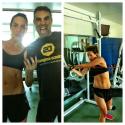 Giovanna Ewbank mostra barriga em treino e personal diz: 'Gorduras imaginárias'