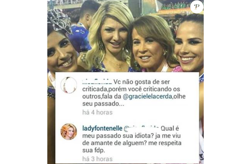 Antonia Fontenelle criticou Graciele Lacerda na Internet e levou bronca de seguidora