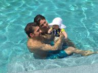 Michael Phelps posa na piscina com noiva e filho após Olimpíada: 'Aposentadoria'