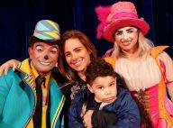 Wanessa leva o filho João Francisco ao circo e posa usando nariz de palhaço