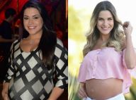 Grávida de 7 meses, Thais Fersoza avalia corpo e Andressa Suita elogia: 'Linda'