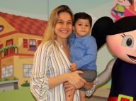 Fernanda Gentil prestigia espetáculo infantil com o filho, Gabriel, no Rio