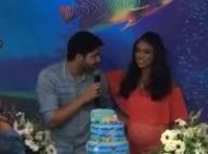 Rafael Cupello canta para Aline Dias, grávida de 7 meses, em chá de bebê. Vídeo!