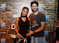 Grávida de 8 meses, Aline Dias curte Rock in Rio com namorado: '1º do bebê'