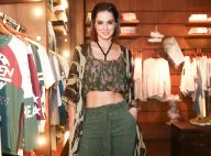 Vera Viel deixa barriga à mostra com look cropped em evento: 'Eu que escolhi'