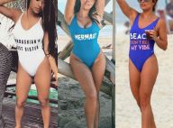 Famosas apostam em maiôs cavados com grafias. Inspire-se para o verão!