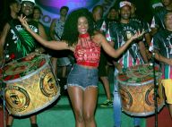 Carnaval 2018: Erika Januza se diverte com a bateria da Grande Rio em ensaio