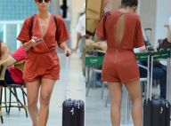 Estilo verão: Camila Pitanga elege macaquinho superdecotado para viajar. Fotos!