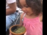 Yanna Lavigne mostra reação da filha, Madalena, ao tomar chimarrão pela 1ª vez