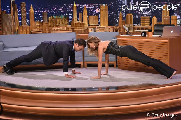 Gisele Bündchen participou do 'The Tonight Show Starring Jimmy', programa de TV norte-americano