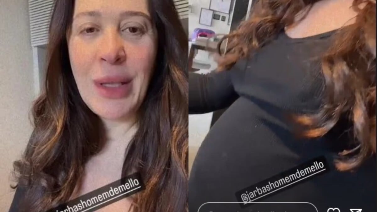 Foto Claudia Raia mostra barriga em novo vídeo nas redes sociais