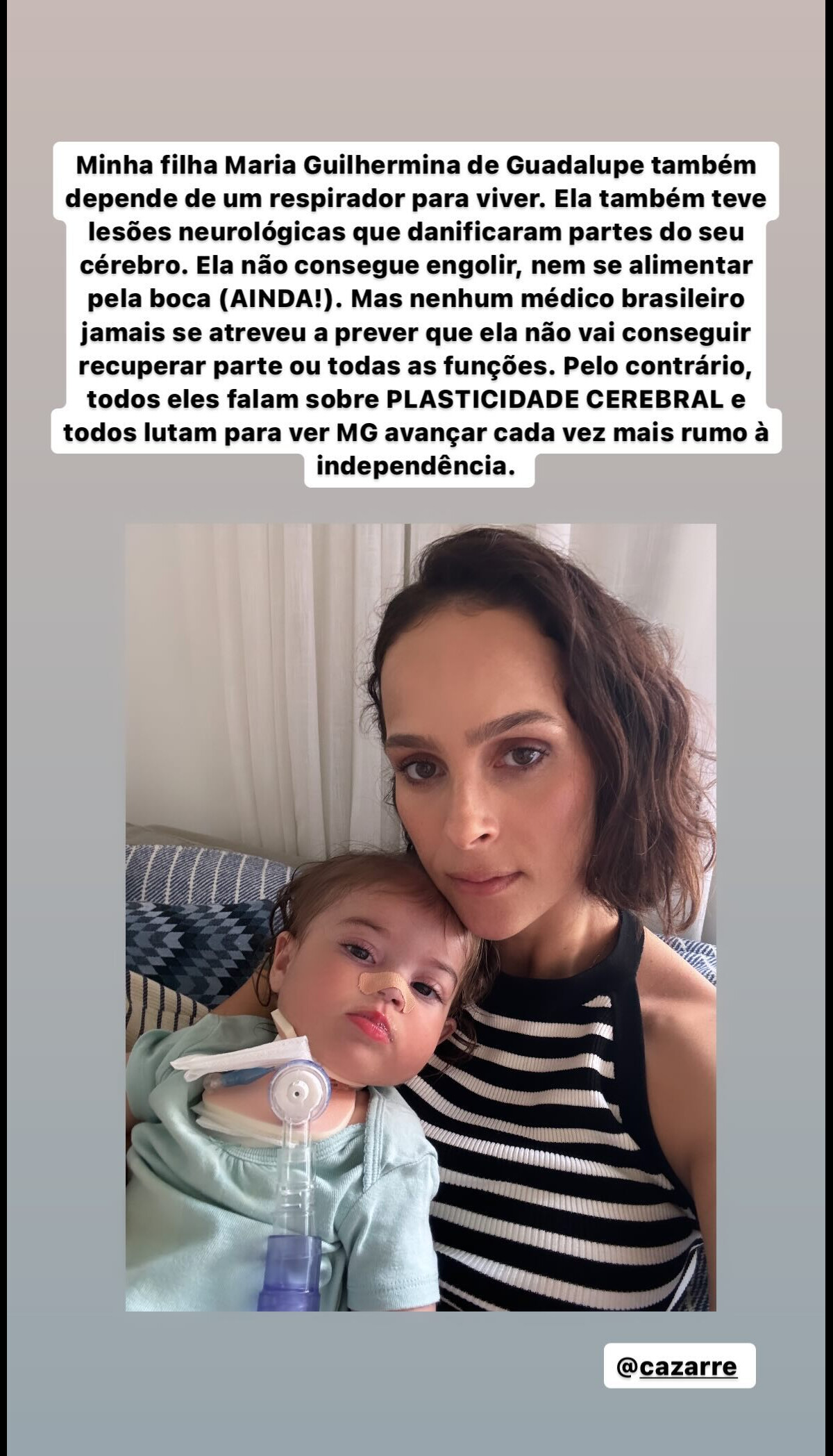 Foto Mulher de Juliano Cazarré Letícia Cazarré atualizou o estado de