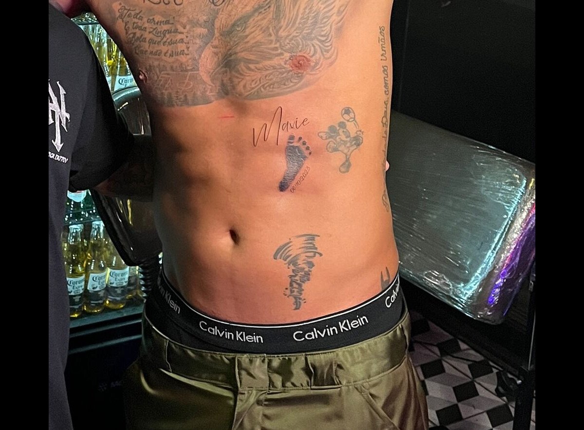 Foto Em Detalhe A Nova Tatuagem De Neymar Em Homenagem Filha Mavie