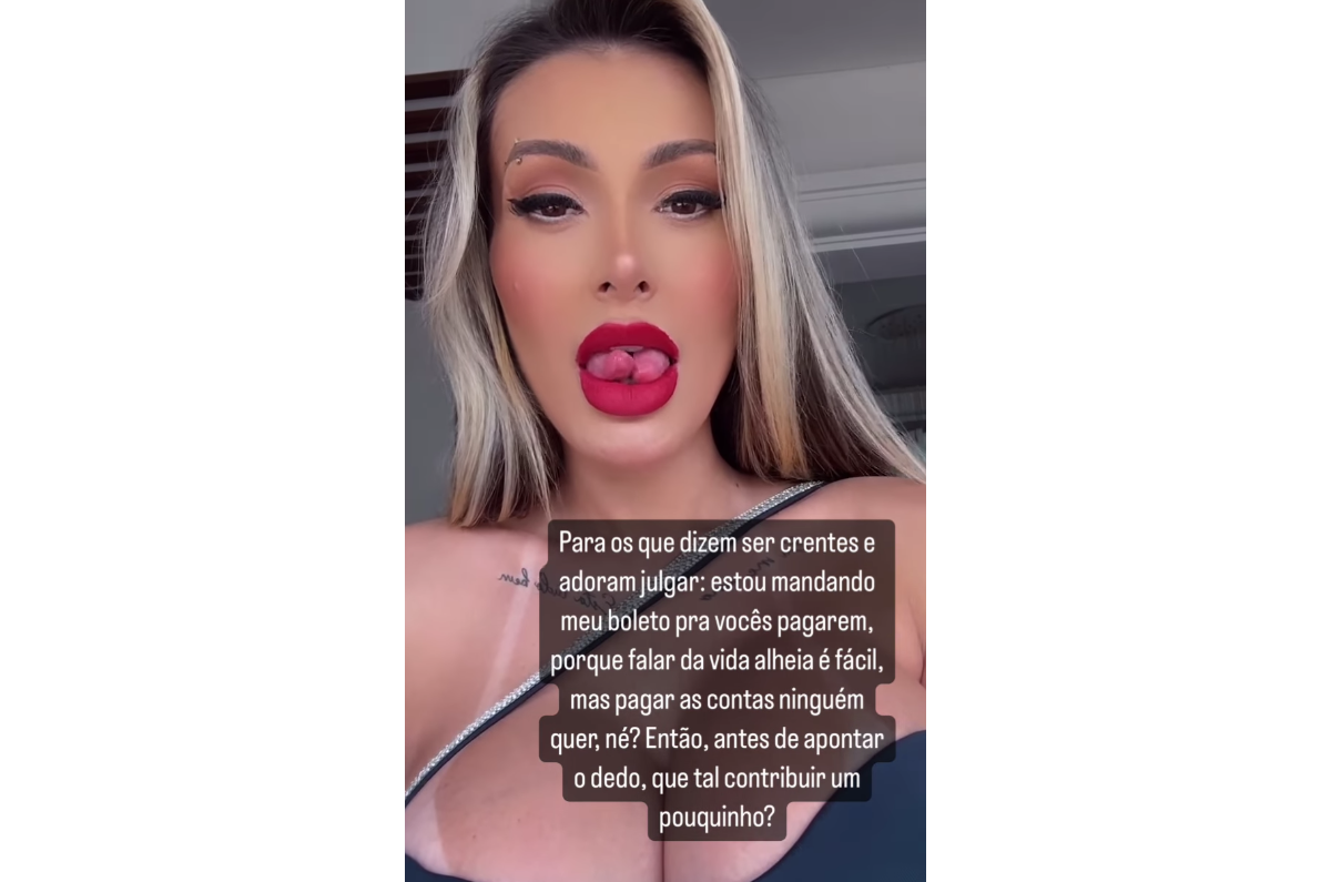 Foto Andressa Urach depois de ser muito detonada por evangélicos