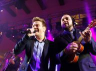 Michel Teló e Márcio Garcia participam do evento Inverno Sem Frio em São Paulo