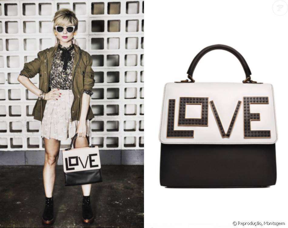A blogueira, apesar de diversos looks coloridos, também não abre mão dos looks mais sóbrios e peças-chave como a parka militar e bota. O acessório statement é a bolsa Le Petits Joueurs, disponível online no site da grife por R$3.911