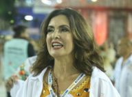 Fátima Bernardes assiste as campeãs com as filhas e desfila pela Grande Rio