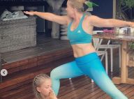 Eva, filha de Angélica e Huck, surge meditando em foto de férias com a mãe