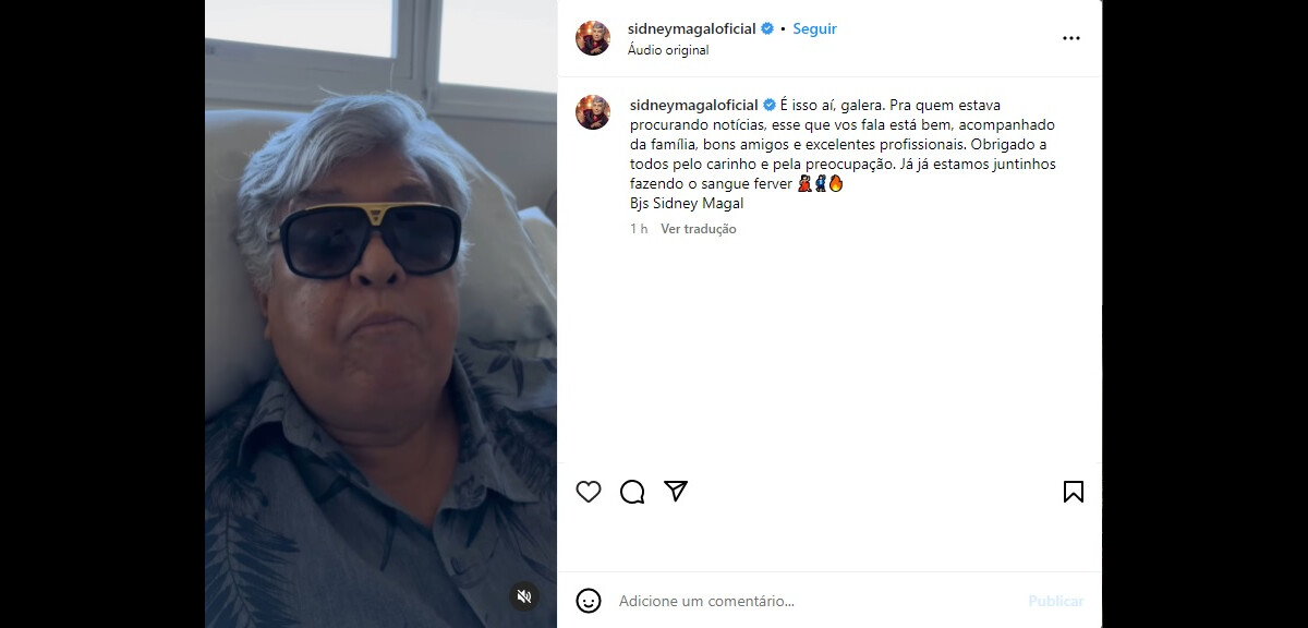 Foto Sidney Magal Usou As Redes Sociais Para Tranquilizar Os F S