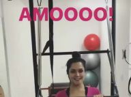 Grávida, Thais Fersoza exibe flexibilidade durante pilates: '2 vezes por semana'