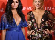 Demi Lovato e Blake Lively apostam em decote profundo para noite de gala. Fotos!