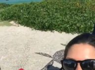 Thais Fersoza e Michel Teló levam filha, Melinda, à praia: 'Delícia'. Vídeo!