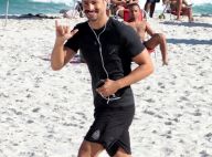 Cauã Reymond pratica corrida sozinho em praia do Rio de Janeiro. Fotos!
