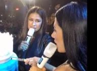 Simaria, dupla de Simone, distribui bolo ao festejar aniversário no palco. Vídeo