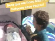 Patricia Abravanel filma filhos nos bastidores do Troféu Imprensa: 'Fofo'. Vídeo