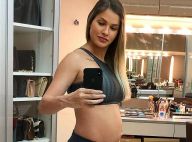 Andressa Suita se espanta com barriga de 5 meses de gravidez: 'Parece com 7'