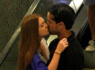 Marina Ruy Barbosa troca beijos com o marido, Xande Negrão, em shopping do Rio