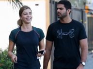 Treino em casal: Grazi Massafera e Patrick Bulus caminham juntos no Rio. Fotos!