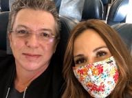 Ana Furtado usa máscara em avião e elogia o marido, Boninho: 'Amigo e apoiador'
