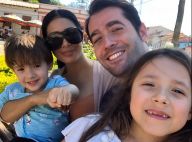 Simaria mostra marido, Vicente, e filhos, Pawel e Giovanna, em foto: 'Família'