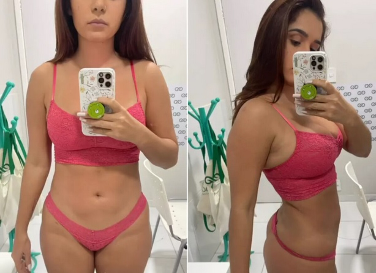 Foto Ex BBB Gizelly Bicalho compartilhou o antes e depois da evolução