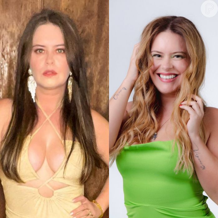 Antes e depois de mudança de visual de Mari Bridi influenciadora está