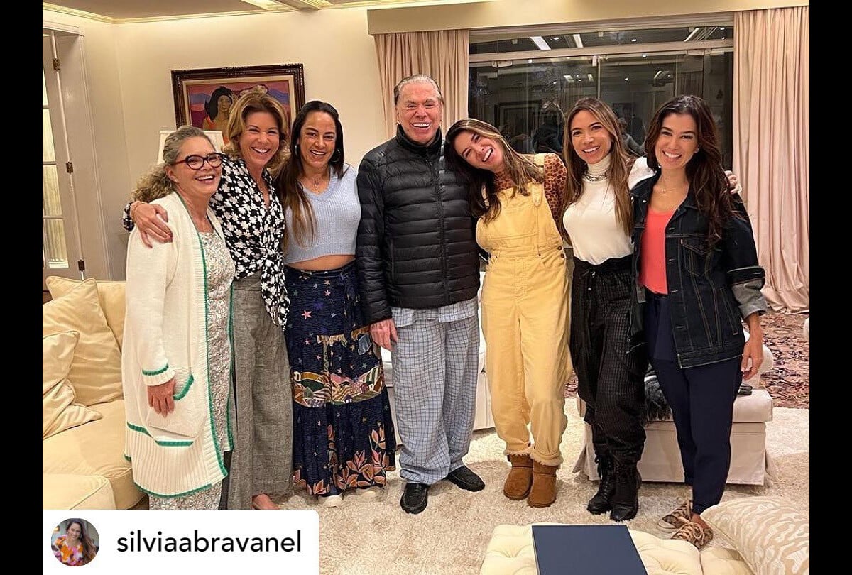 Foto Silvio Santos Ao Lado Das Seis Filhas Cynthia Daniela Silvia