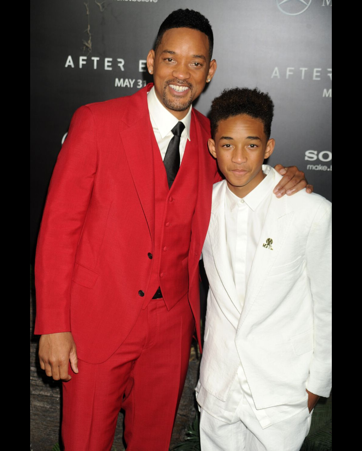 Foto Will Smith e Jaden Smith posam durante o lançamento de Depois da