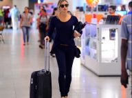 Grazi Massafera aposta em look discreto para embarcar em aeroporto do Rio. Fotos