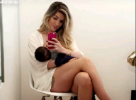 Ex-BBB Aline Gotschalg mostra boa forma ao posar com filho no colo: 'Eu e ele'