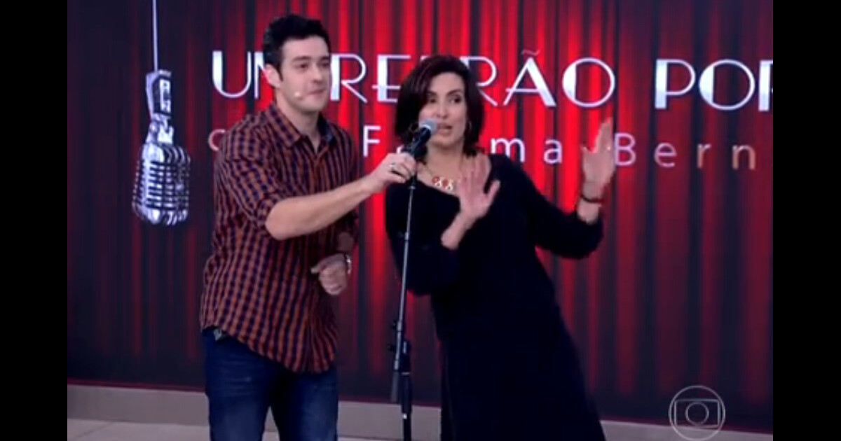 Fátima Bernardes canta e dança música do É o Tchan no Encontro