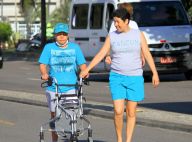 Claudia Rodrigues passeia pela orla do Rio quatro meses após transplante. Fotos!