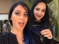 Carol Castro muda o visual e pinta as pontas do cabelo de azul e roxo: 'Radical'