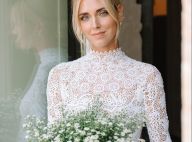 Renda, bordado e tule: os 3 looks de Chiara Ferragni em casamento com Fedez