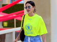 Neon & casual chic: Bruna Marquezine alia jeans, salto e T-shirt em aerolook