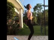Luta, corda e dança! Marquezine brinca sobre silhueta em treino: 'Minhoca'