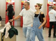 Estilosa! Sasha Meneghel escolhe jardineira com blusa ombro a ombro para viajar